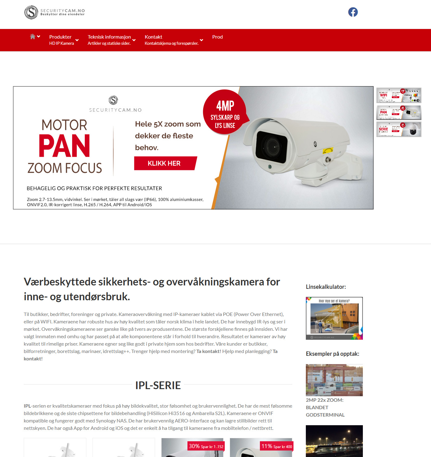 Sikkerhetskamera med 5x zoom for innendørs og utendørs bruk Kamera med 5x zoom og lyslinse, hvit farge med praktisk design, plassert på en informasjonsboks for sikringsprodukter.